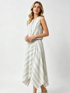 Jacinda Striped Button Top & Midi Skirt Set