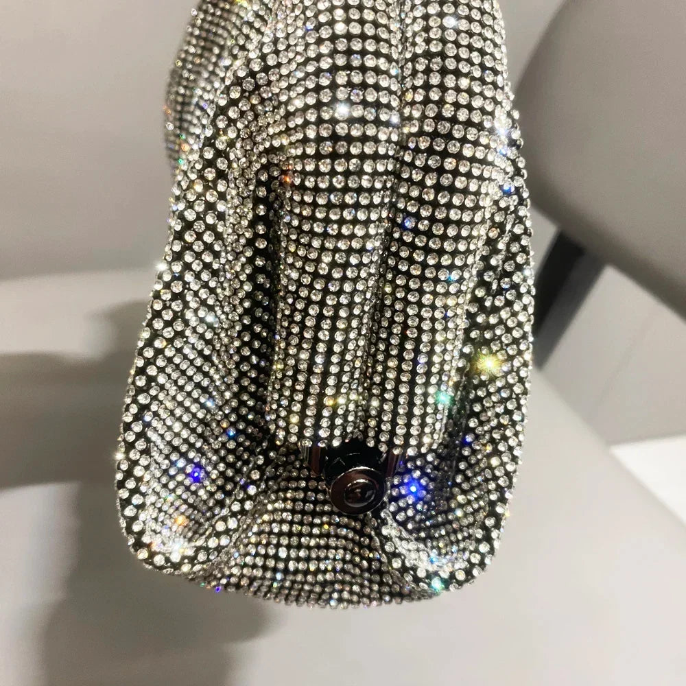 Rhinestone Fold Clutch – Maya
