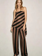 Hazelton Asymmetrical Top & Pants Set