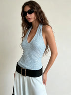 Charlotte Sequin Wrap Tank