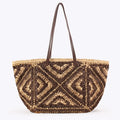 Fallon Striped Woven Beach Tote