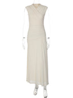 Ophira V-Neck Wrap Maxi Dress