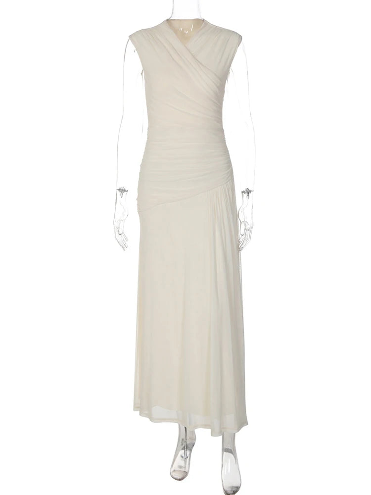 Ophira V-Neck Wrap Maxi Dress