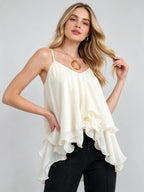 Arden Ruffle-Hem Cami Tank