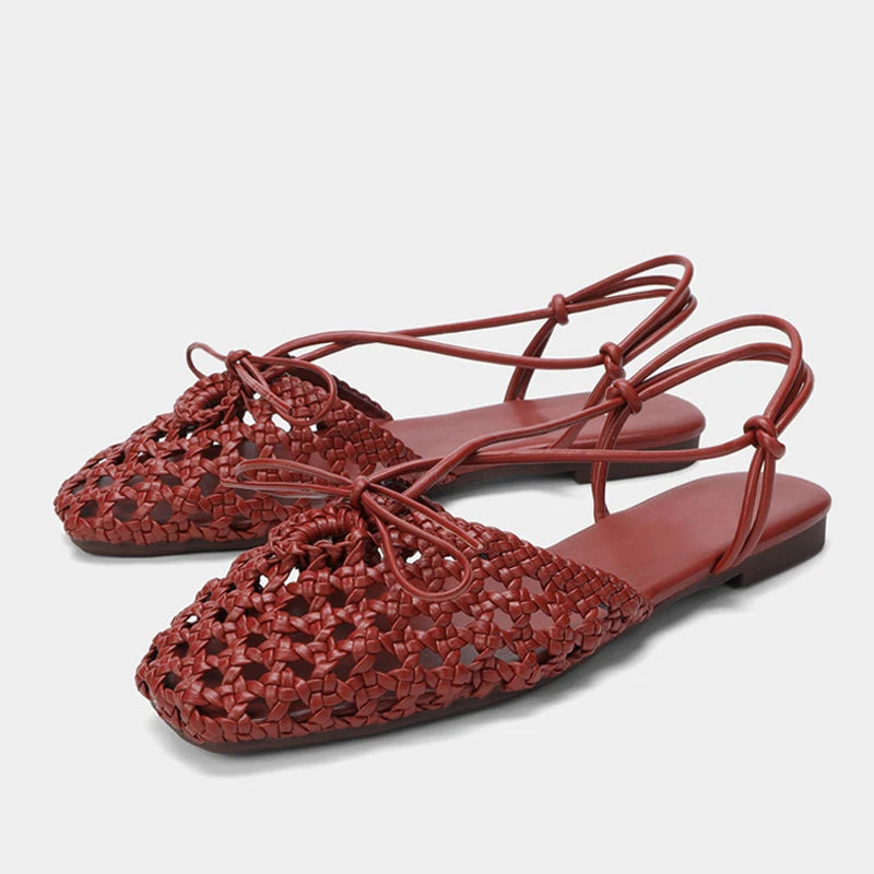 Harlow Woven Mesh Flat Sandal
