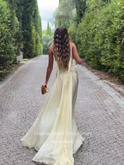 Pleated Chiffon Gown – Mona