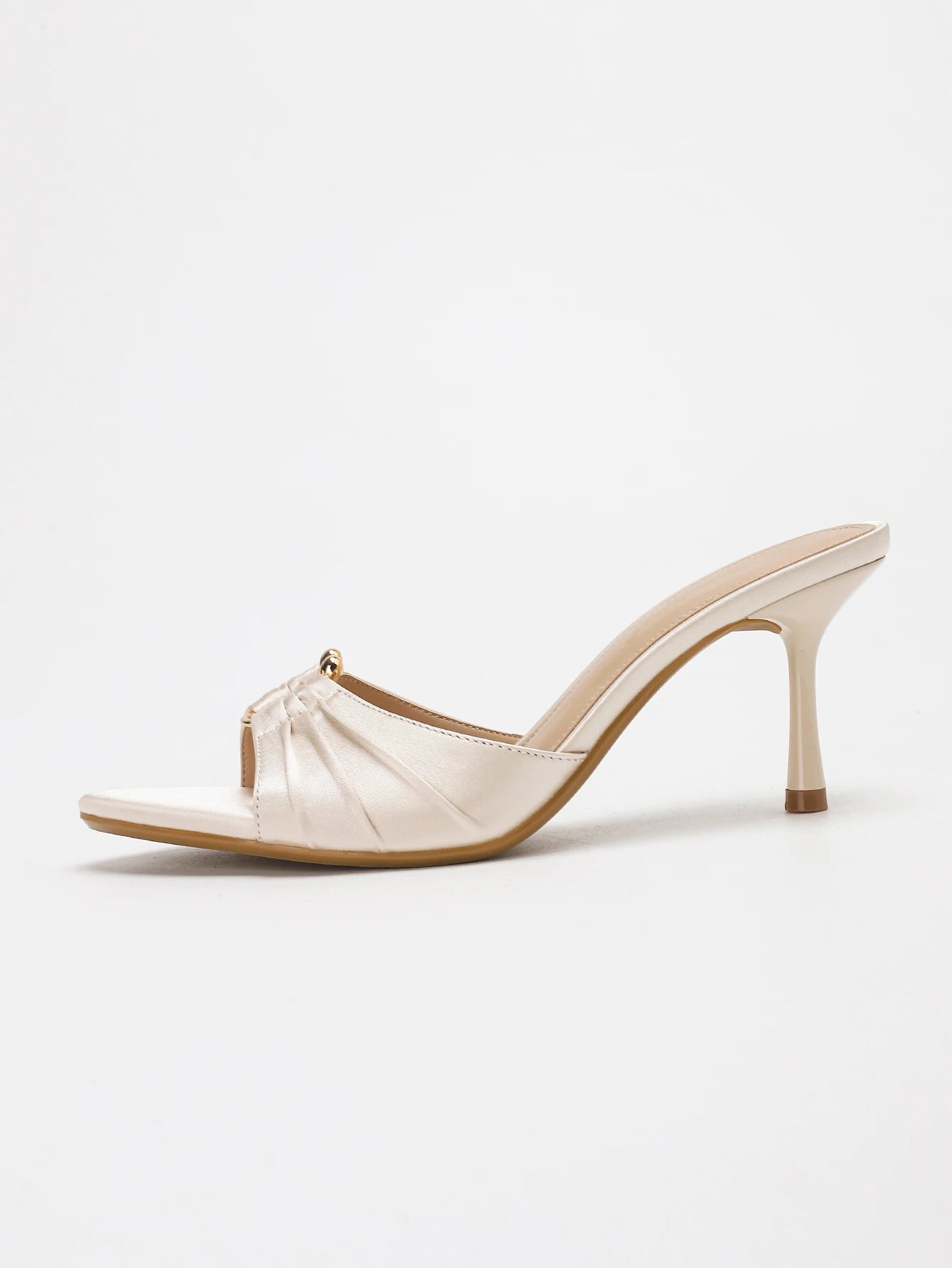 Carys Satin Stiletto Mule Sandal
