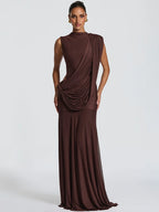 Parisienne High-Neck Cutout Mermaid Maxi Dress