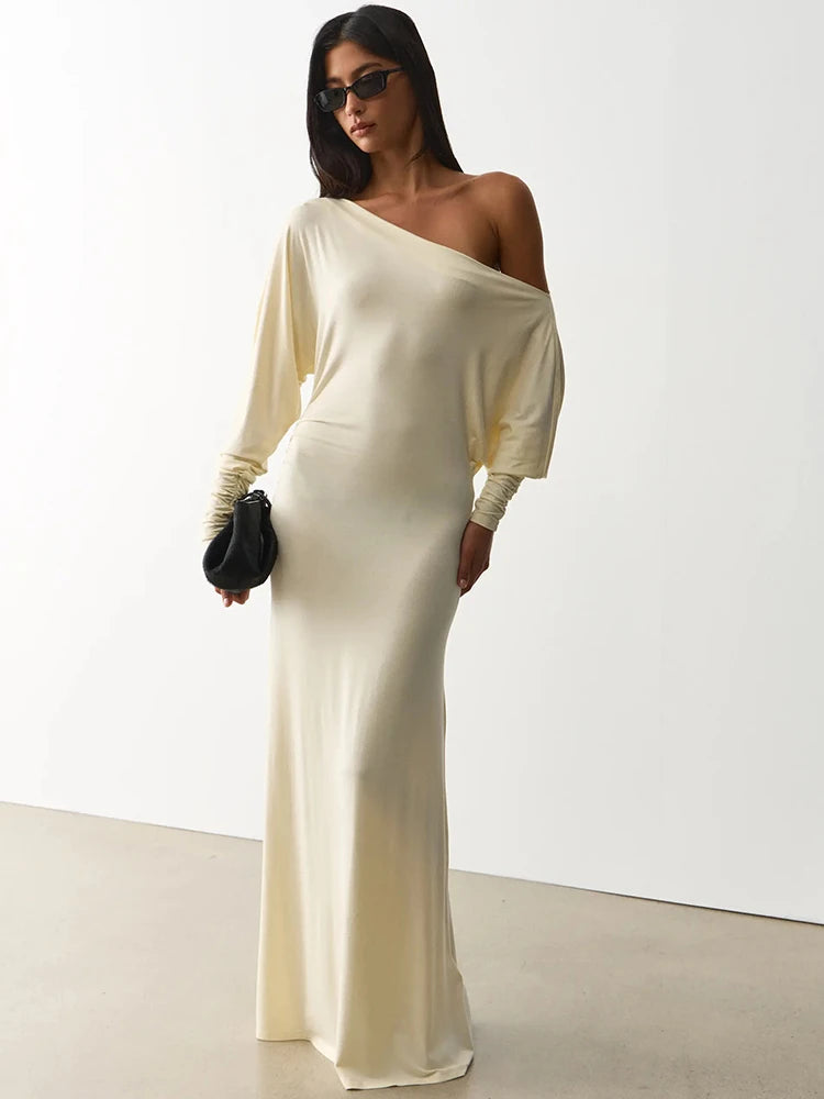 Paloma Off-Shoulder Batwing Maxi Dress
