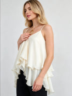 Arden Ruffle-Hem Cami Tank
