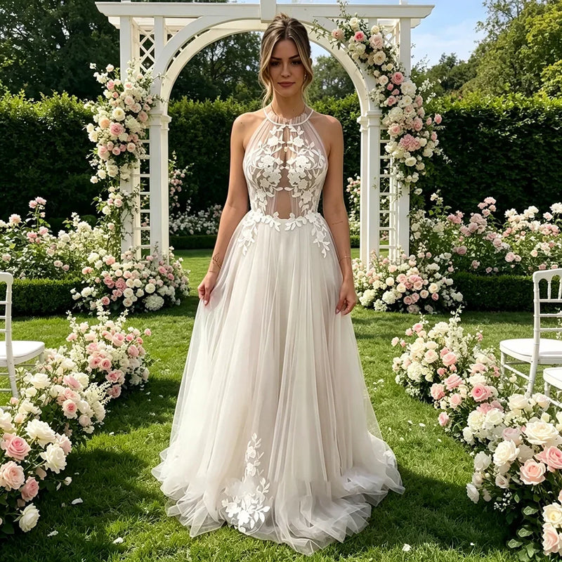 Halter Bridal Gown – Hera