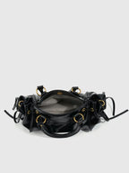 Lennox Rivet Wax Leather Crossbody Tote