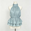 Beatrice Halter Ruffle Tank