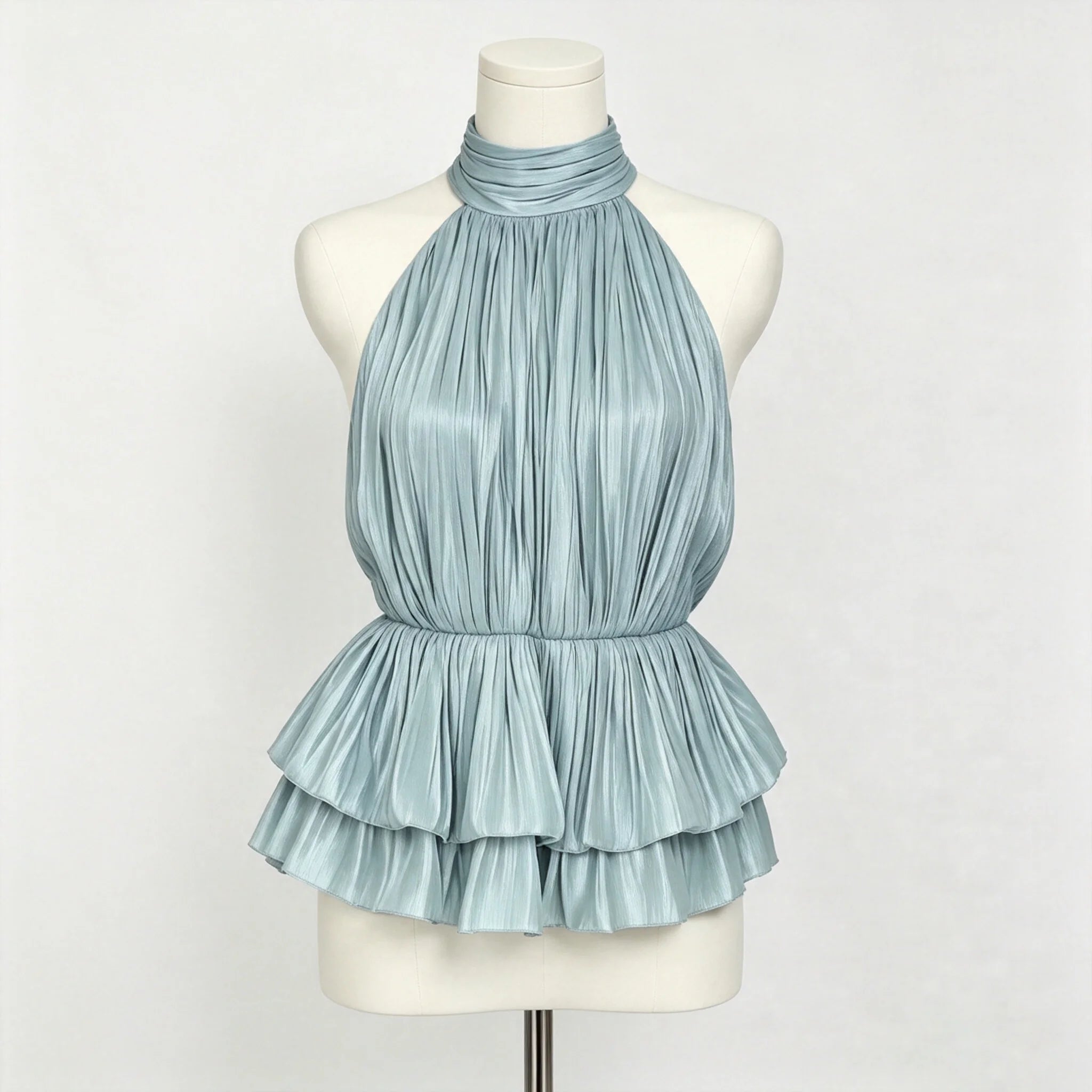 Beatrice Halter Ruffle Tank