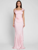 Lucille Satin Backless Mermaid Maxi Dress