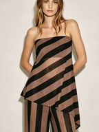 Hazelton Asymmetrical Top & Pants Set