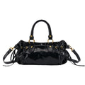 Lennox Rivet Wax Leather Crossbody Tote
