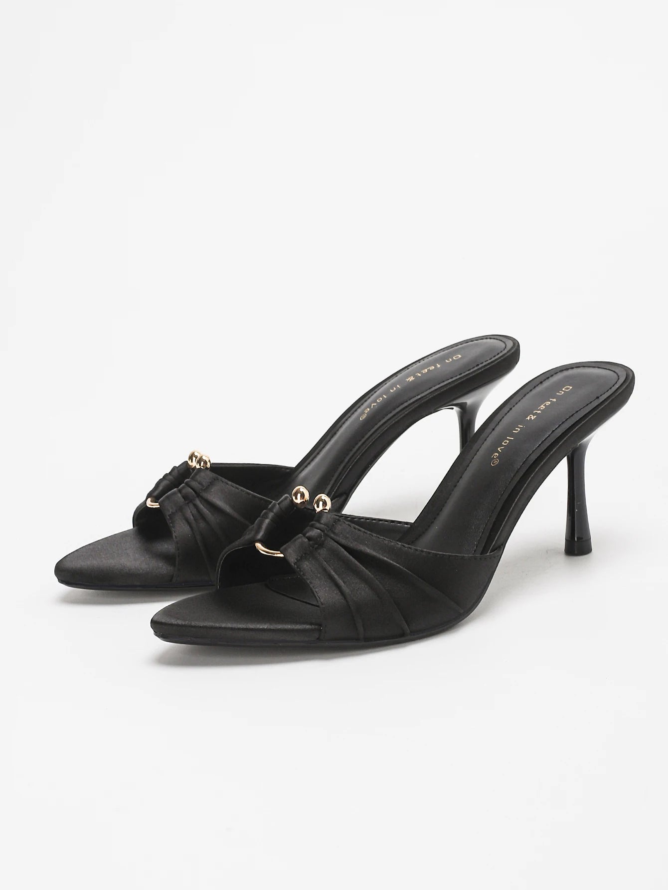 Carys Satin Stiletto Mule Sandal