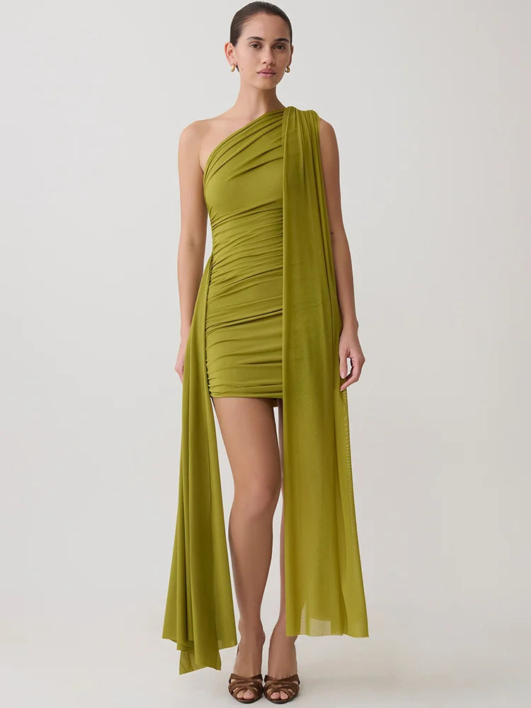 Pandora One-Shoulder Backless Mini Dress