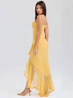 Magnolia Ruffled Draped Maxi Dress
