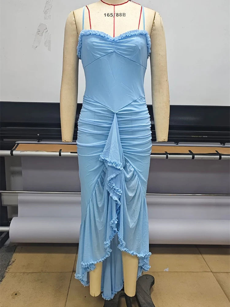Magnolia Ruffled Draped Maxi Dress