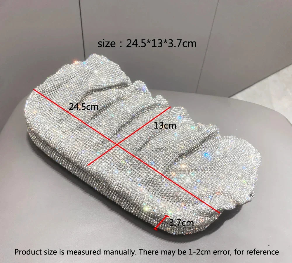 Rhinestone Fold Clutch – Maya
