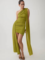 Pandora One-Shoulder Backless Mini Dress