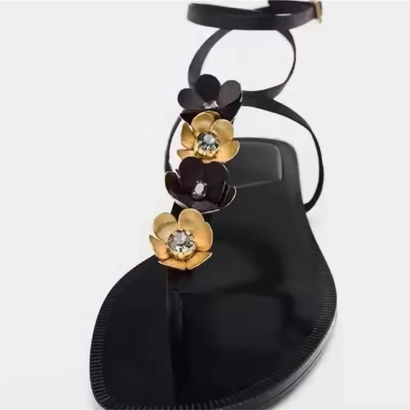 Fleur Ankle-Strap Flat Sandal