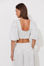 Journee Twist-Front Crop Top & Long Skirt Set