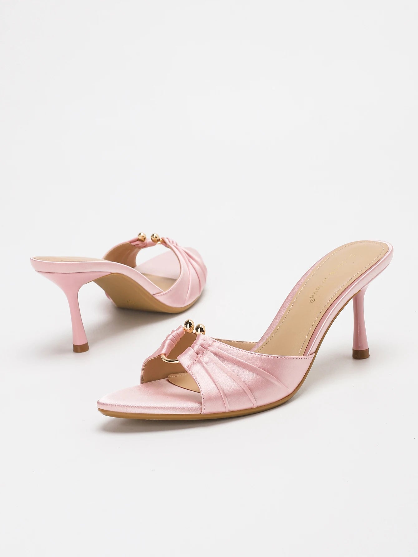 Carys Satin Stiletto Mule Sandal