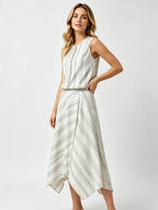 Jacinda Striped Button Top & Midi Skirt Set