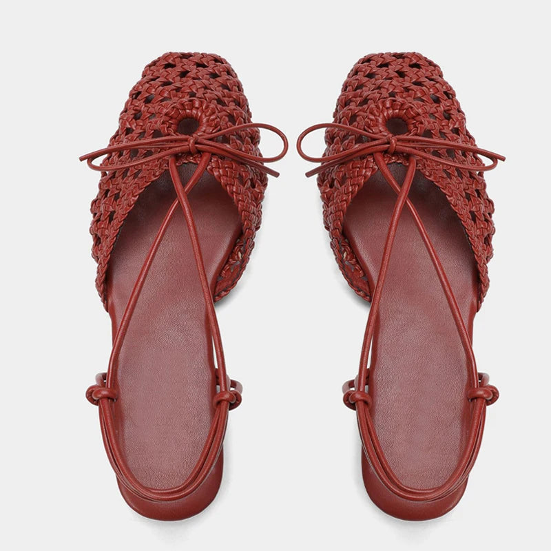 Harlow Woven Mesh Flat Sandal