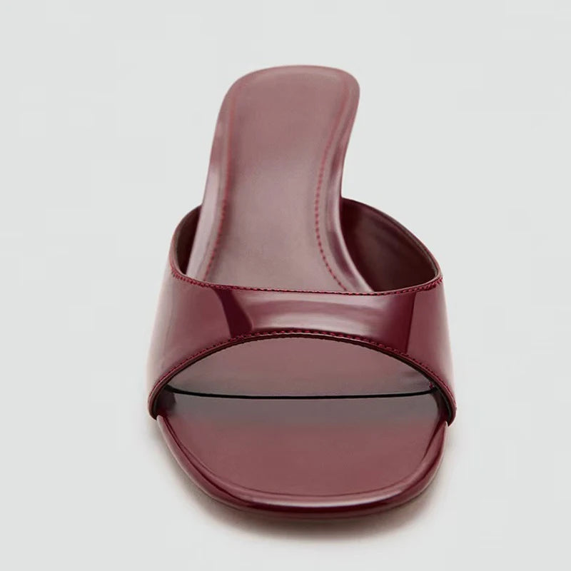 Aurelie Leather Slide Sandal