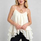 Arden Ruffle-Hem Cami Tank