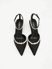 Pearl-Trim Kitten Mule – Ines