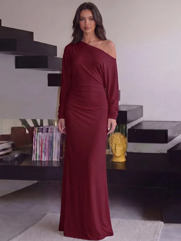 Paloma Off-Shoulder Batwing Maxi Dress