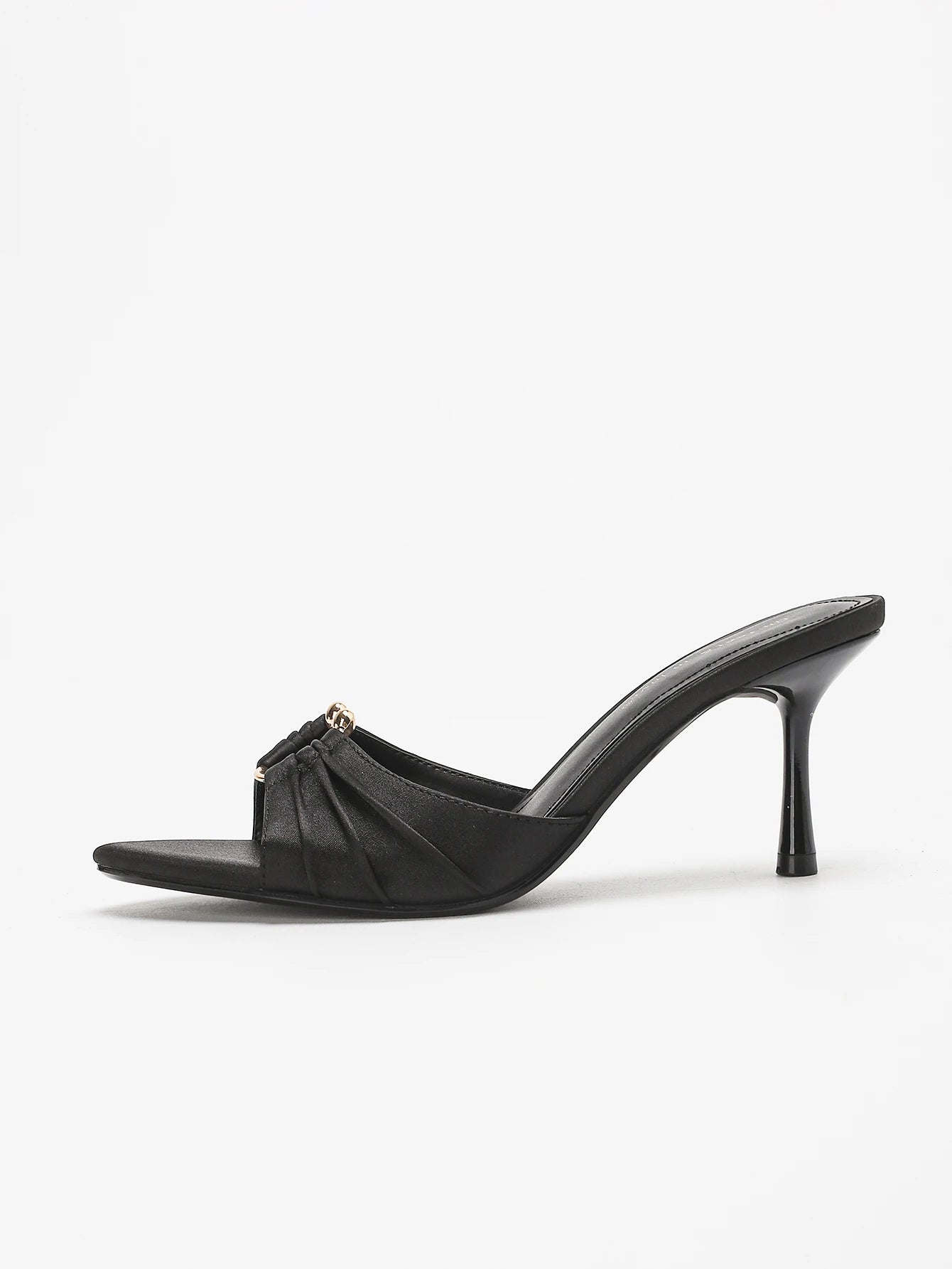 Carys Satin Stiletto Mule Sandal