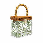 Lorna Rattan Bamboo-Leaf Clutch