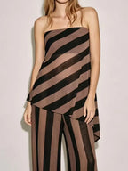 Hazelton Asymmetrical Top & Pants Set