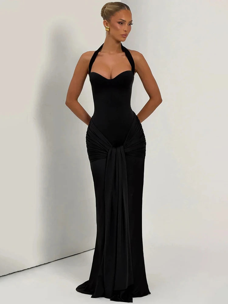 Pemberton Halter Backless Maxi Dress
