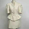 Isadora Tweed Peplum Skirt Suit