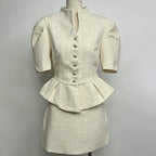 Isadora Tweed Peplum Skirt Suit