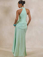 Modeste Halter One-Shoulder Mermaid Gown