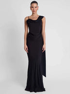 Lucille Satin Backless Mermaid Maxi Dress