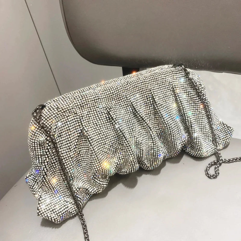 Rhinestone Fold Clutch – Maya