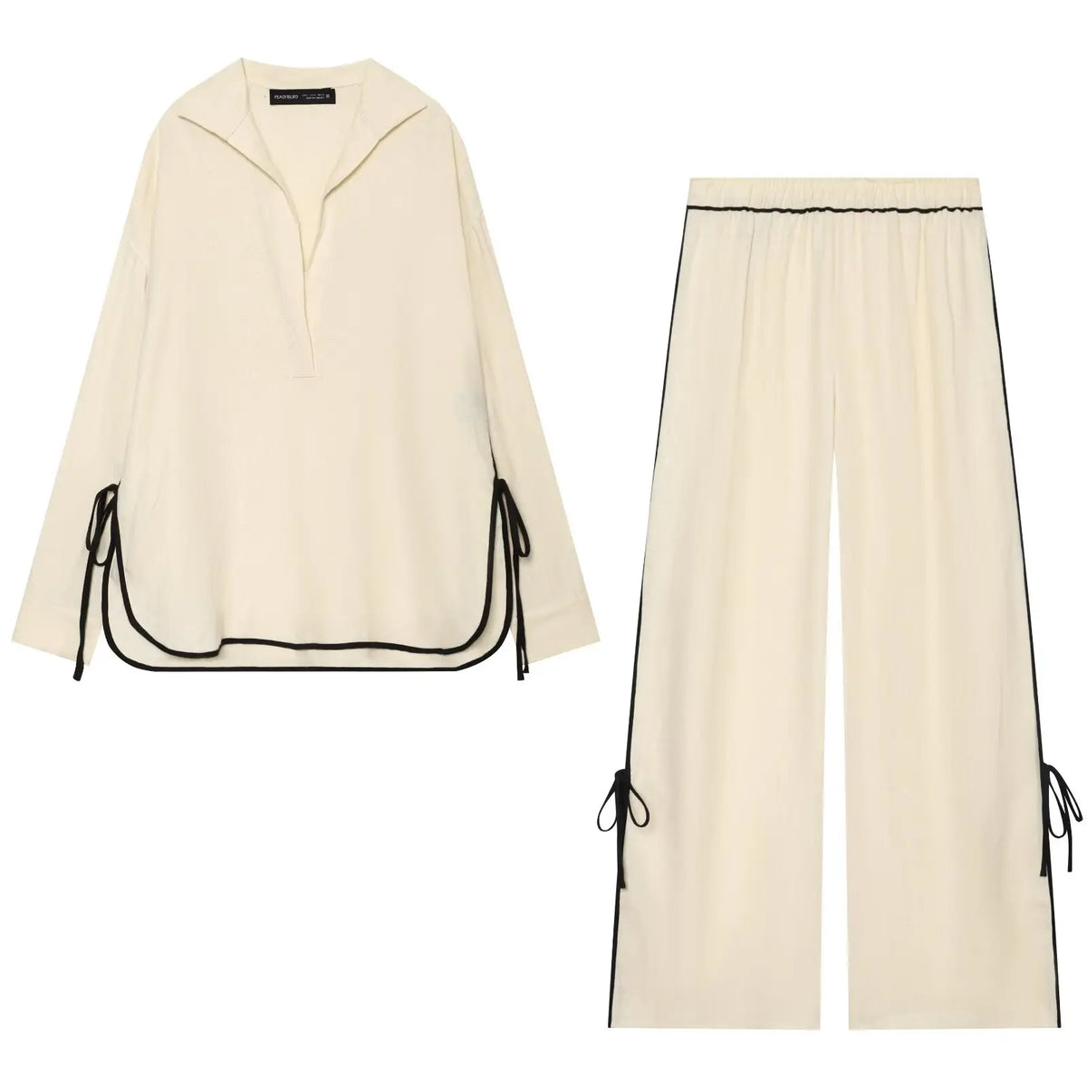 Lapel Blouse & Pant Set – Ivy