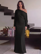 Paloma Off-Shoulder Batwing Maxi Dress