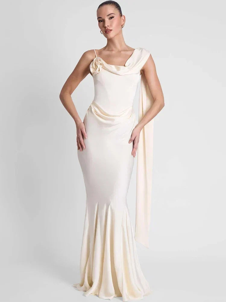 Cape-Sleeve Gown – Isolde