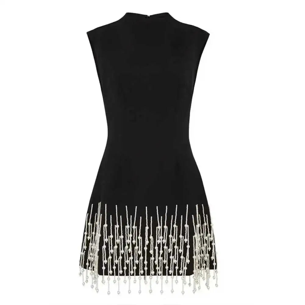 Pearl-Trim Mini Dress – Ilse