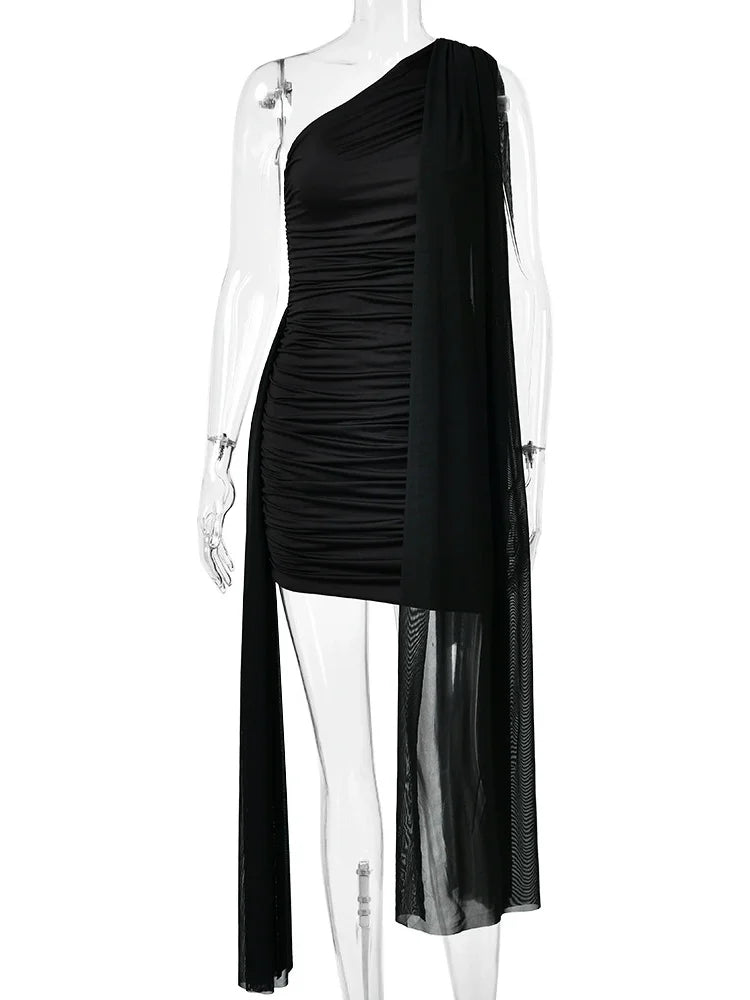 Pandora One-Shoulder Backless Mini Dress
